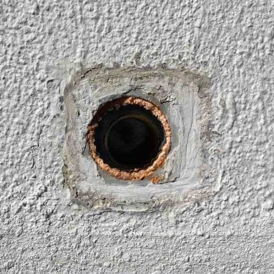 Ventilation pipe hole