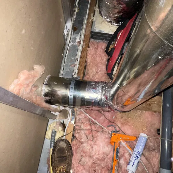 Ventilation pipe installation