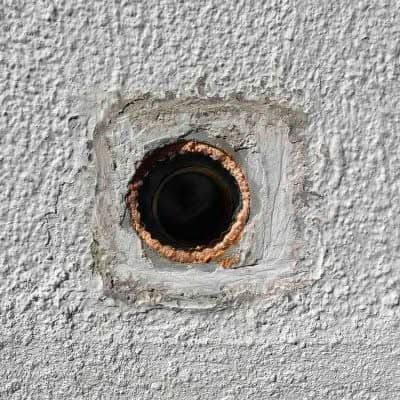 Ventilation pipe hole